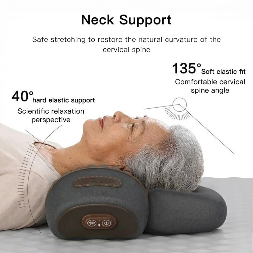 Electric Neck Massager Cervical Support Pillow – Senior Comfort & Relaxation Edition