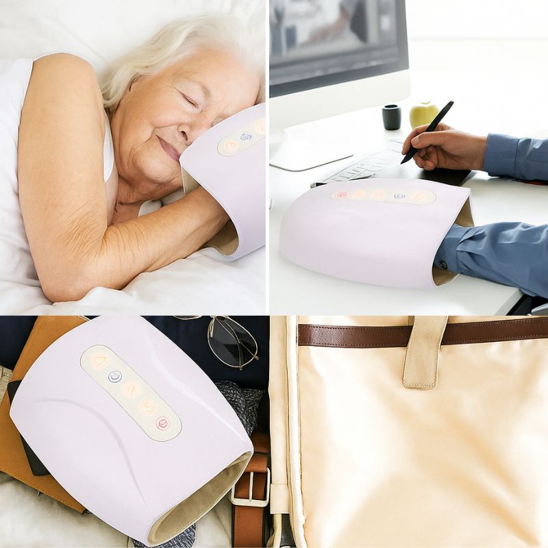 Electric Hand Massager – Gentle Relief with Heat & Compression for Seniors