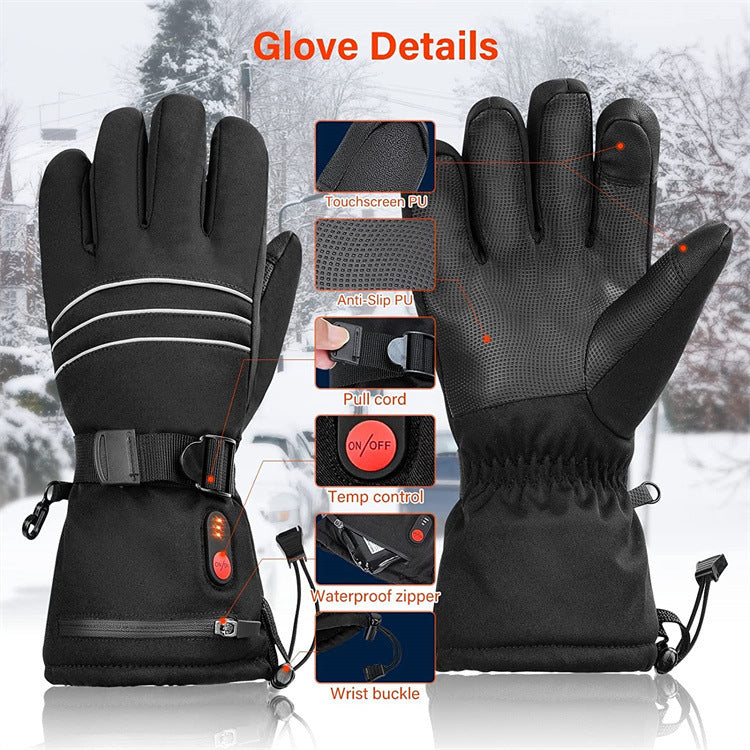 Electric Heated Touchscreen Gloves - Warm, Waterproof & Easy to Use