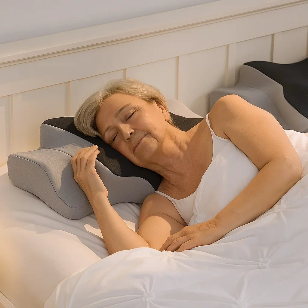 Ergonomic Cervical Memory Foam Pillow – Neck & Shoulder Comfort for Seniors