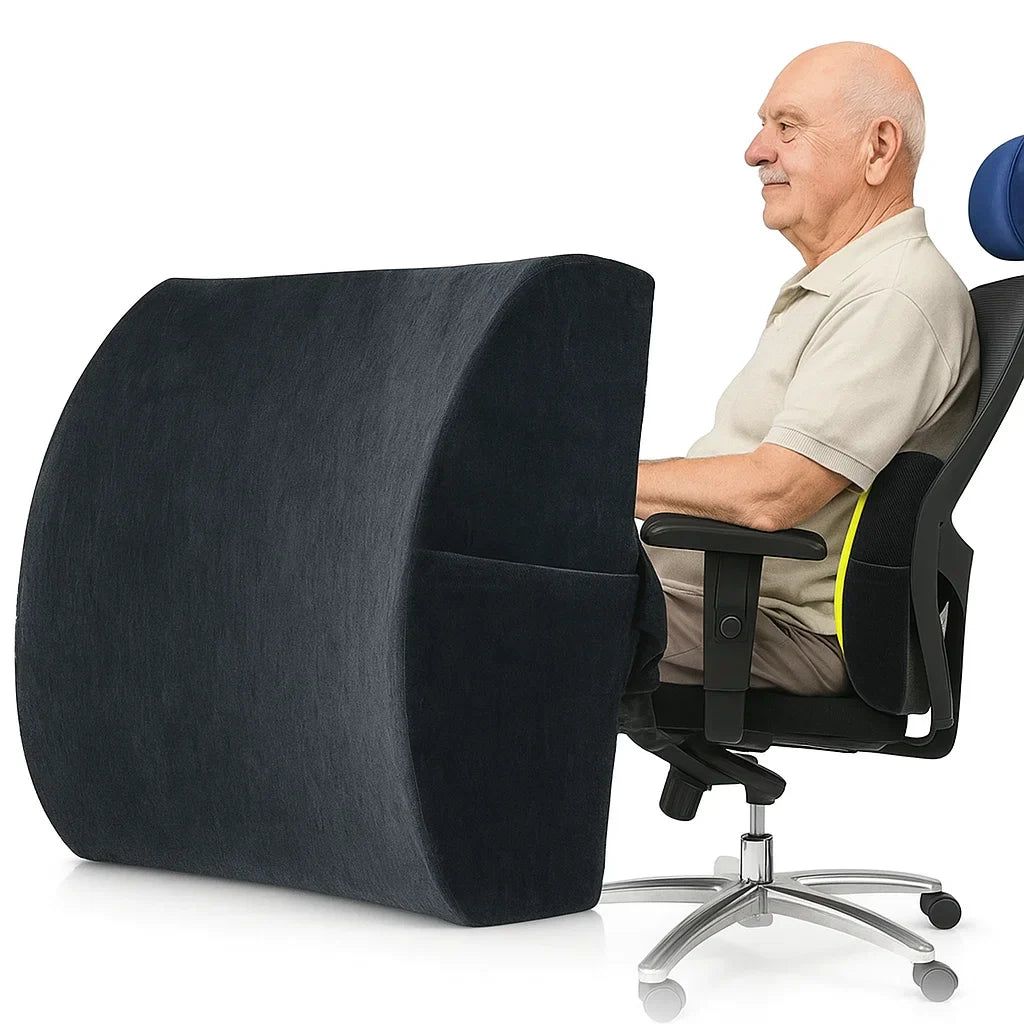 Ergonomic Chair Support Pillow – Lumbar Support & Comfort for Back Relief
