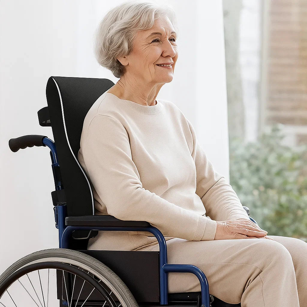 Memory Foam Lumbar Support Pillow – Back Support for Office, Car & Home Chairs