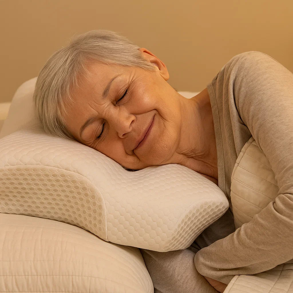 Ergonomic Neck Pillow for Seniors – Cooling Memory Foam Support