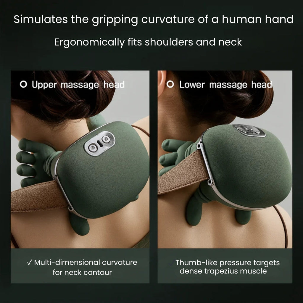 Cordless Heated Neck & Shoulder Massager – Gentle Relief for Seniors