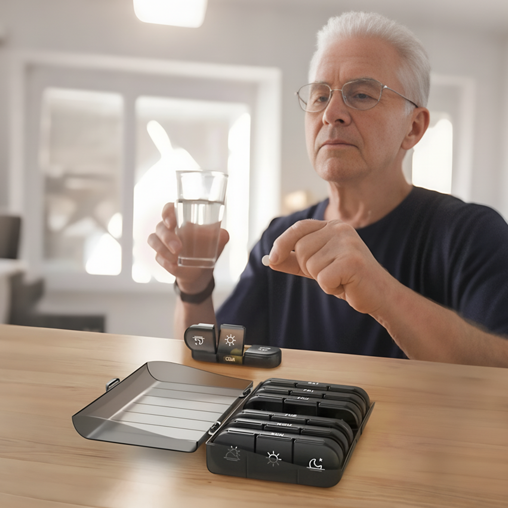 Extra Large 7 Day Pill Organizer – Easy Open Weekly Case for Seniors