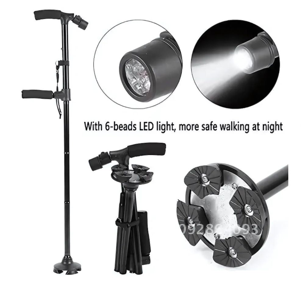 Foldable Walking Cane -  Stability, Safety & Convenience for Seniors