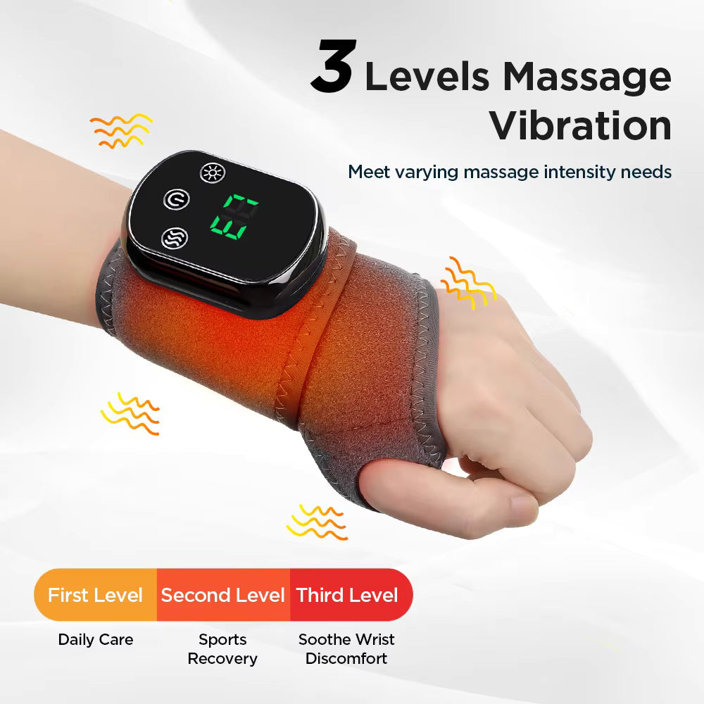 Electric Heating Wrist Massager for Seniors – Gentle Heat & Vibration Therapy, Rechargeable