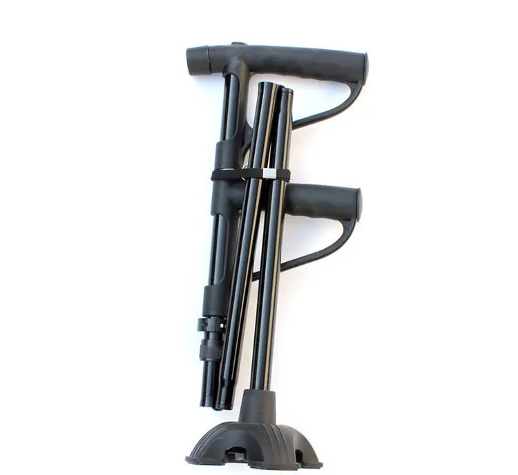Foldable Walking Cane for Seniors – LED Light & Dual Handle