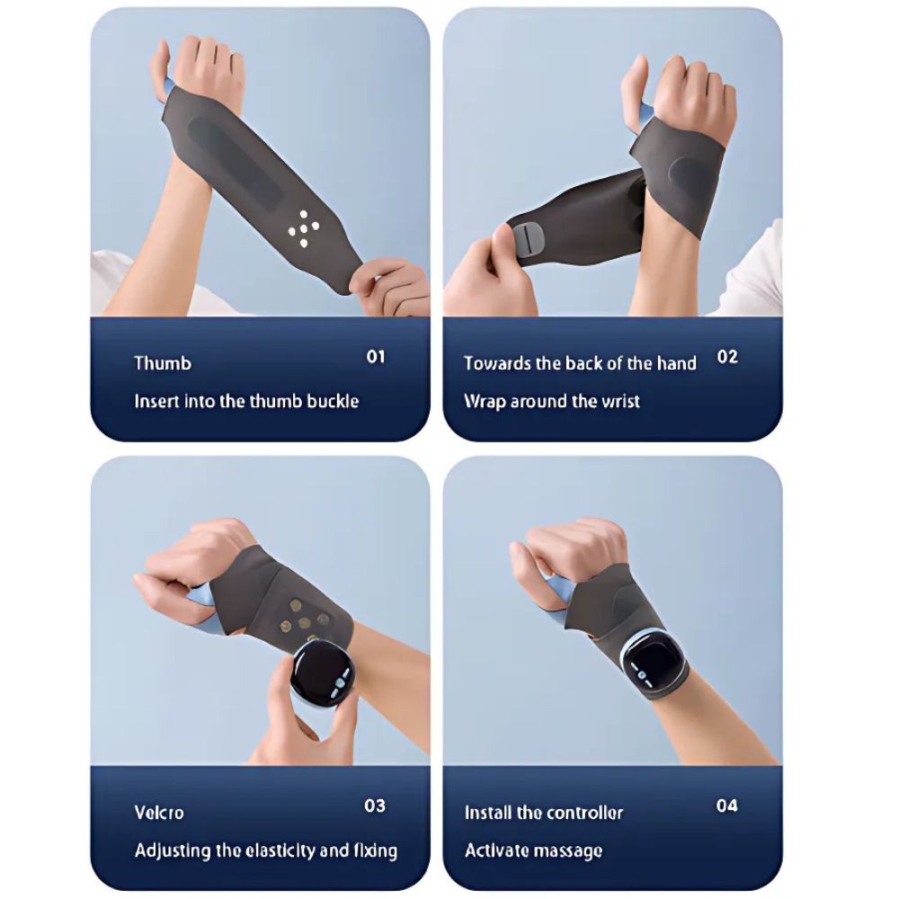 Heated Wrist Wrap – Gentle Heat & Massage Support for Seniors