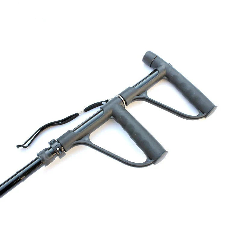 Foldable Walking Cane for Seniors – LED Light & Dual Handle