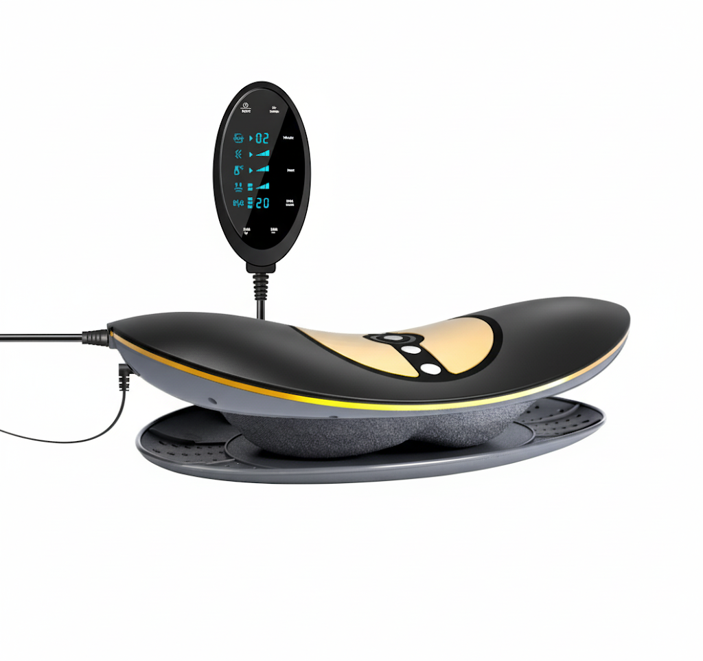 Electric Air Lumbar Traction Device for Seniors – Dynamic Back Massager with Heating & Vibration for Pain Relief