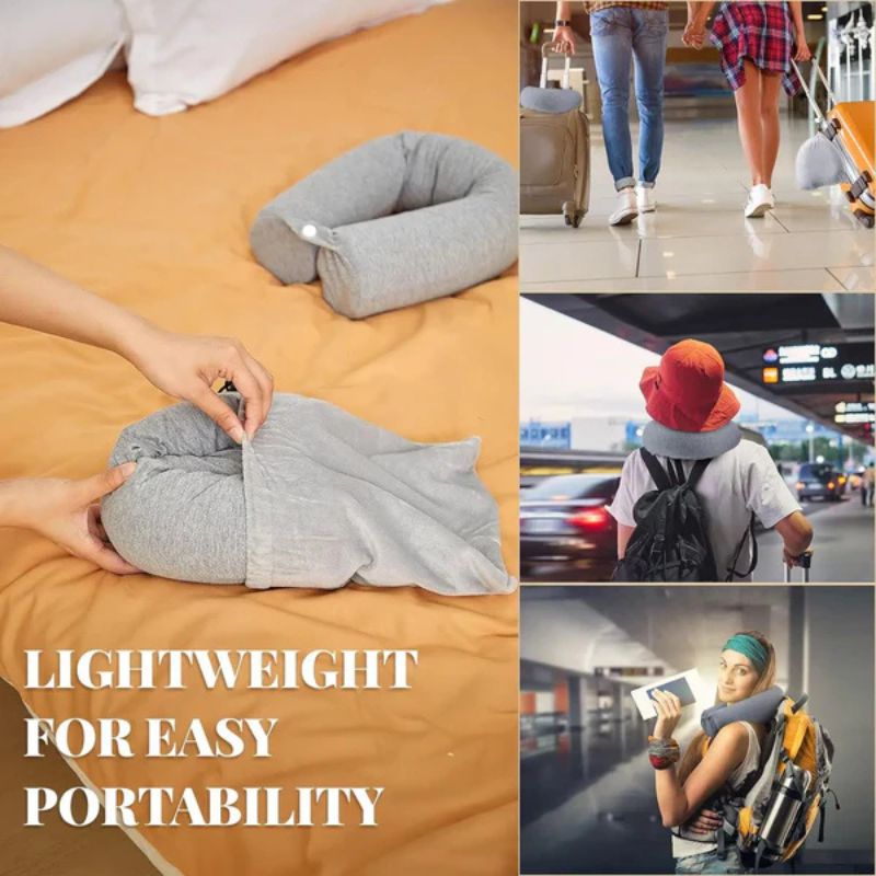 Memory Foam U-Shaped Neck Pillow – Travel & Cervical Support for Seniors