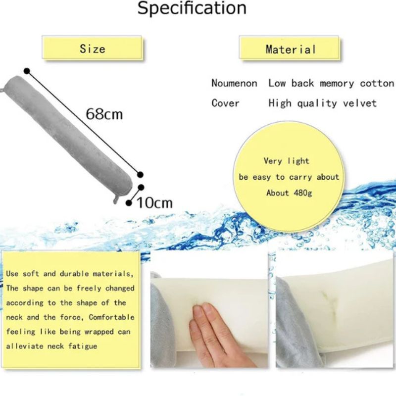 Memory Foam U-Shaped Neck Pillow – Travel & Cervical Support for Seniors