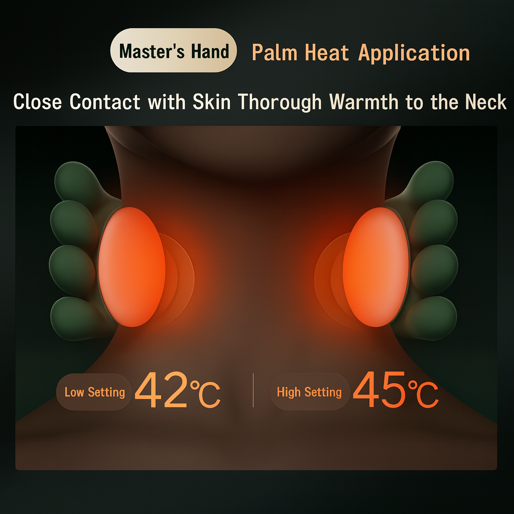 Cordless Heated Neck & Shoulder Massager – Gentle Relief for Seniors
