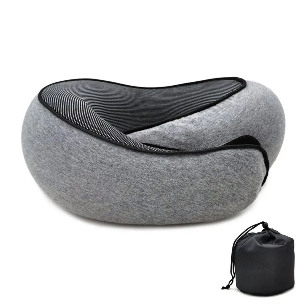 Portable Memory Foam Neck Pillow – Travel & Cervical Support for Seniors