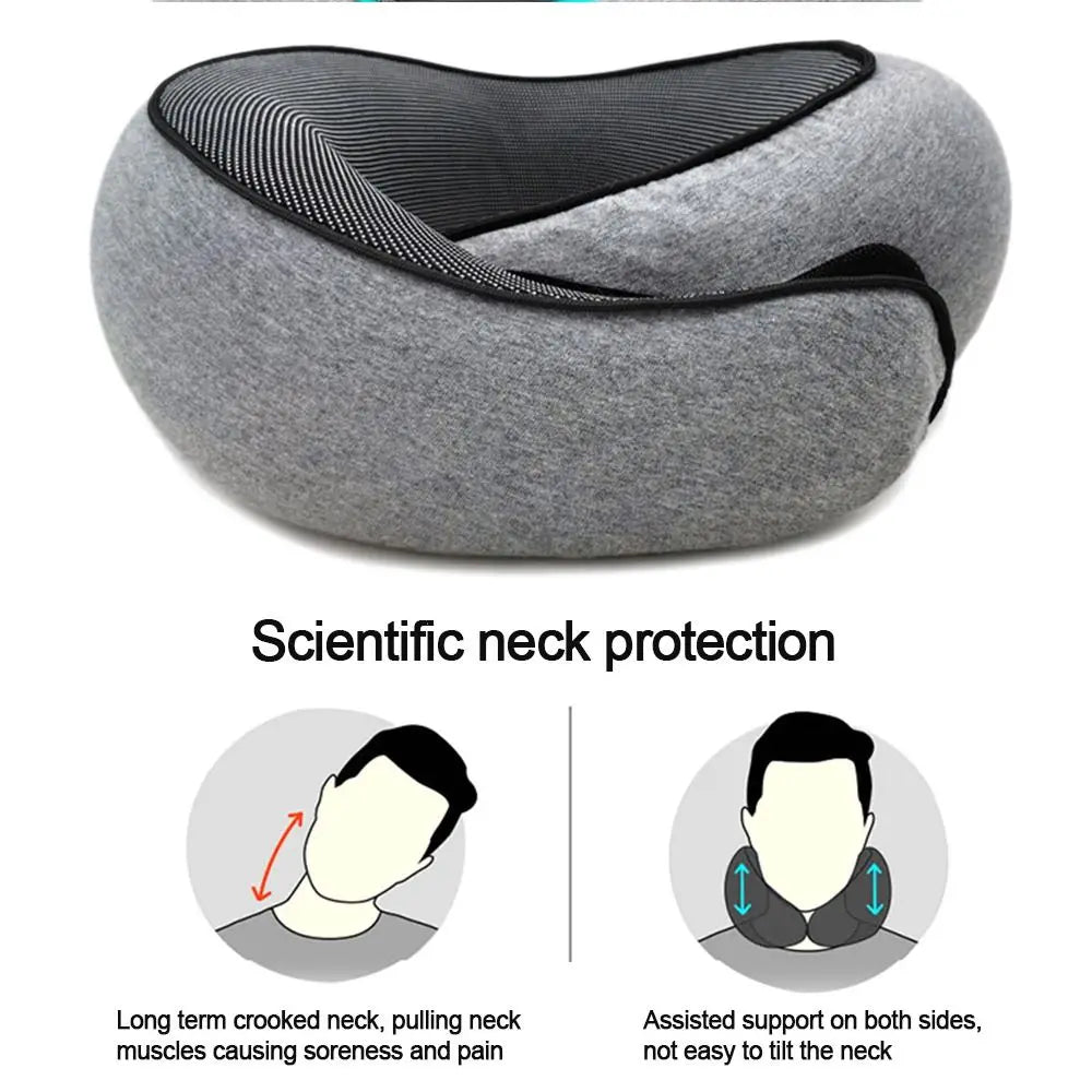 Portable Memory Foam Neck Pillow – Travel & Cervical Support for Seniors