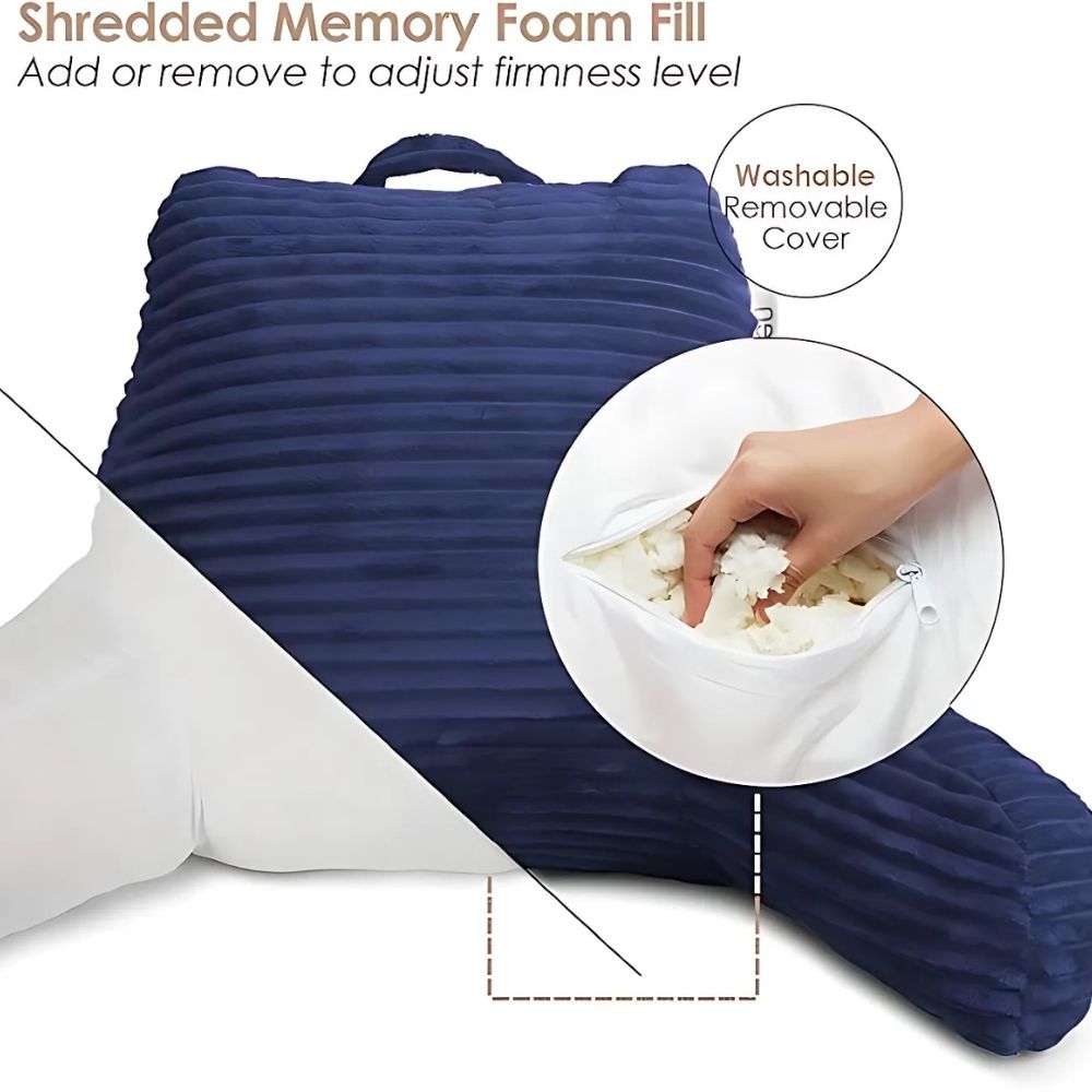 Reading Pillow for Bed – Gentle Back, Neck & Arm Support for Seniors