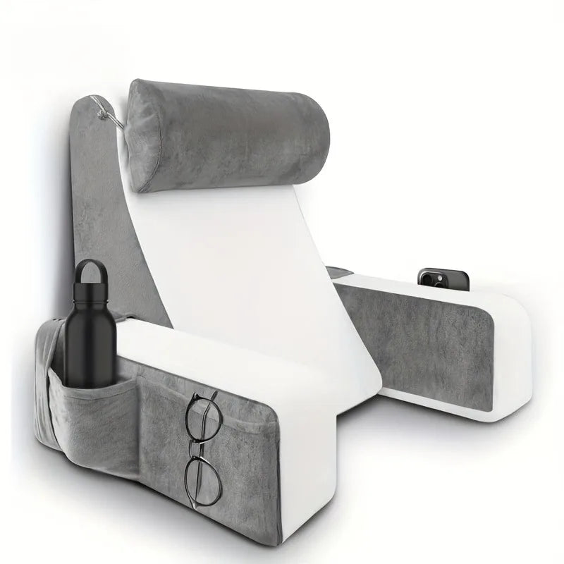 Reading Pillow with Armrest Backrest – Gentle Support for Seniors