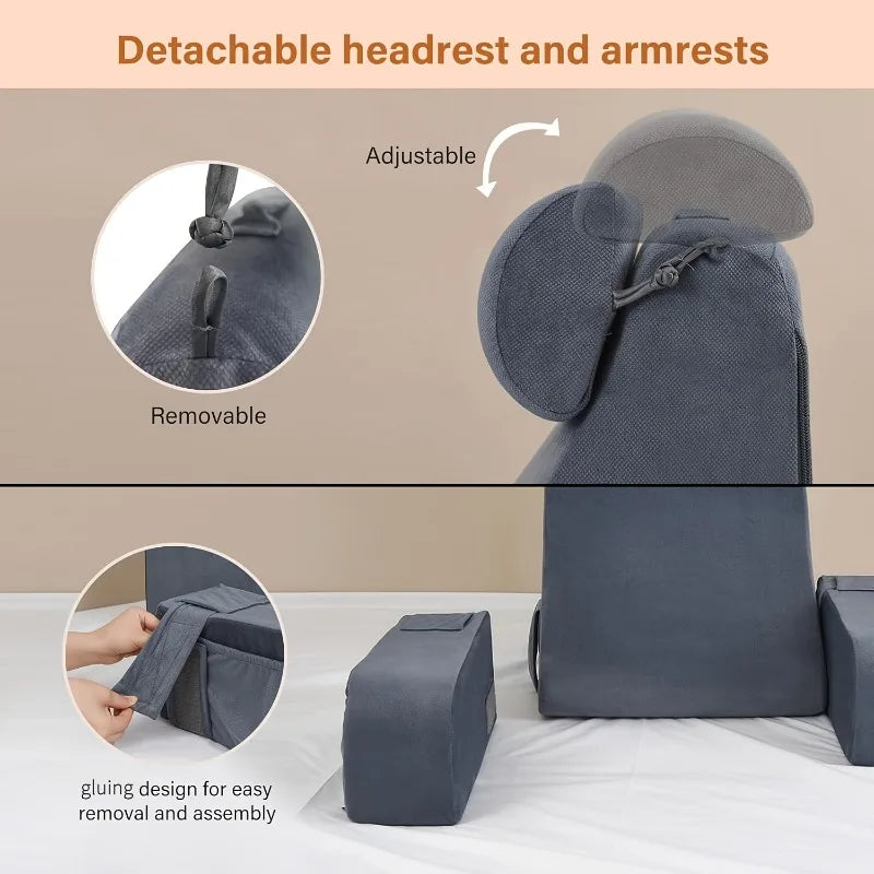 Reading Pillow with Armrest Backrest – Gentle Support for Seniors