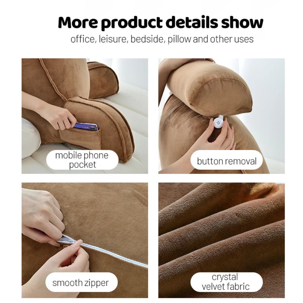 Reading Pillow with Arms & Neck Support – Gentle Comfort for Seniors