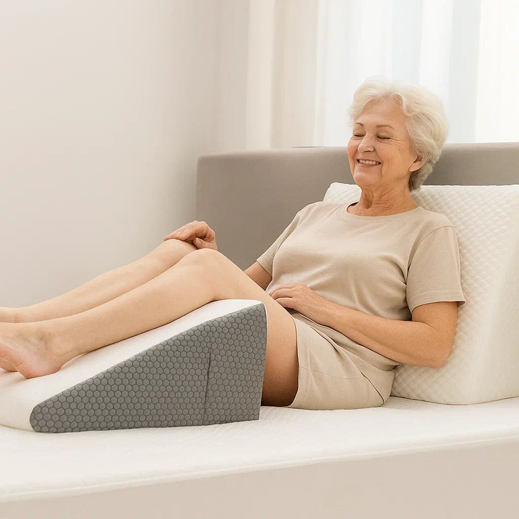 Wedge Pillow for Sleeping – Soft Memory Foam Triangle for Seniors