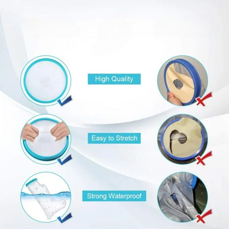 Reusable Waterproof Cast Cover – Keep Legs & Feet Dry for Seniors