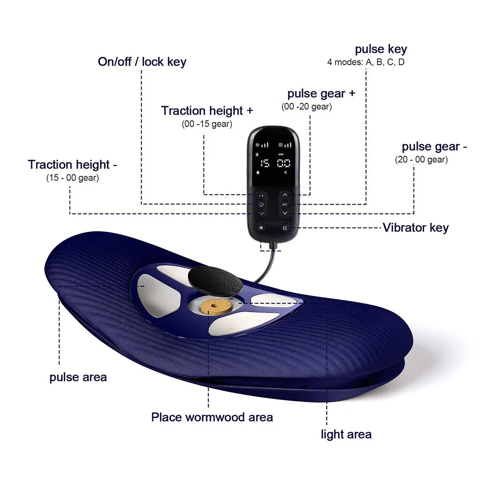 Adjustable Waist Massager - Deep Vibration & Traction Therapy