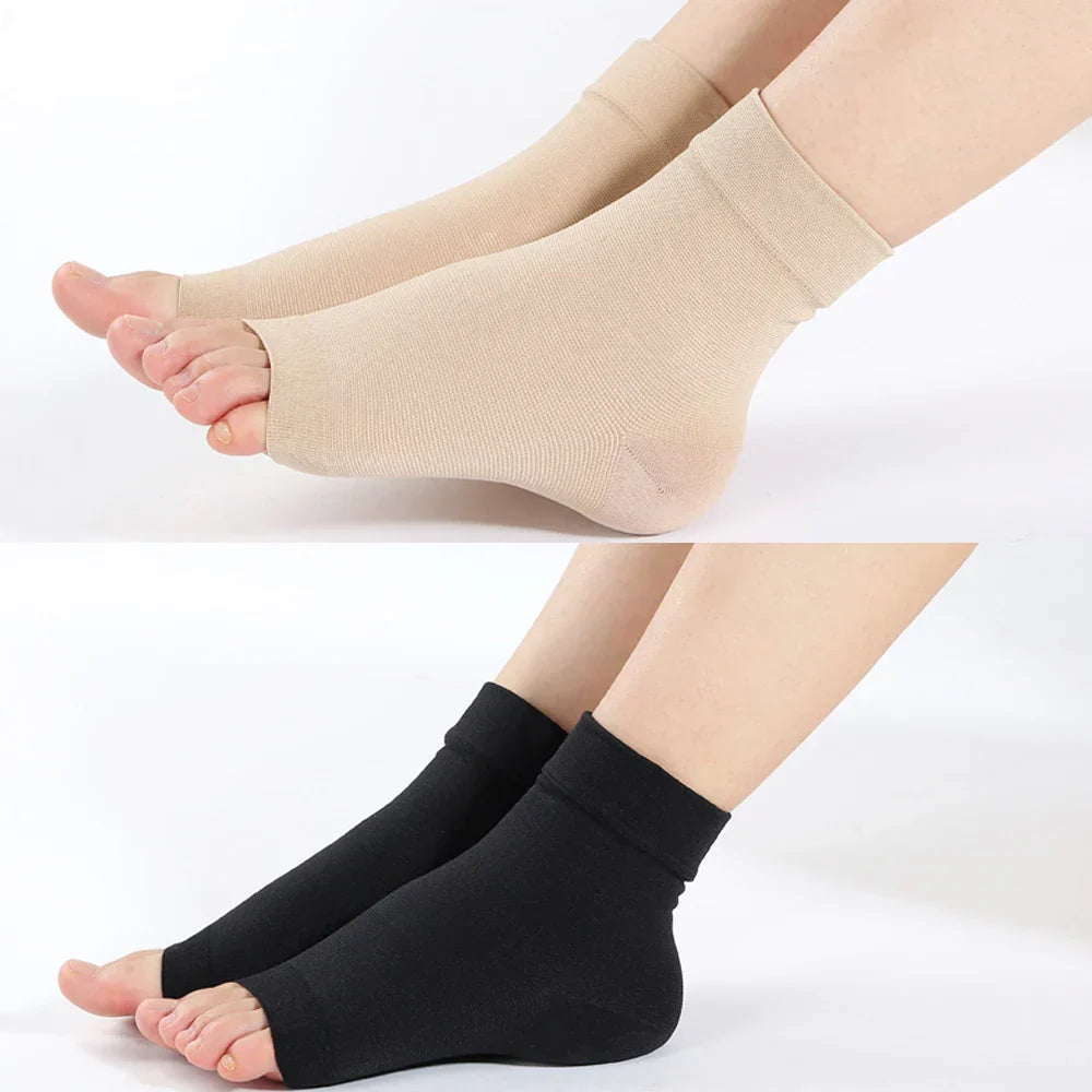 Open Toe Ankle Support Sleeve – Gentle Compression for Seniors