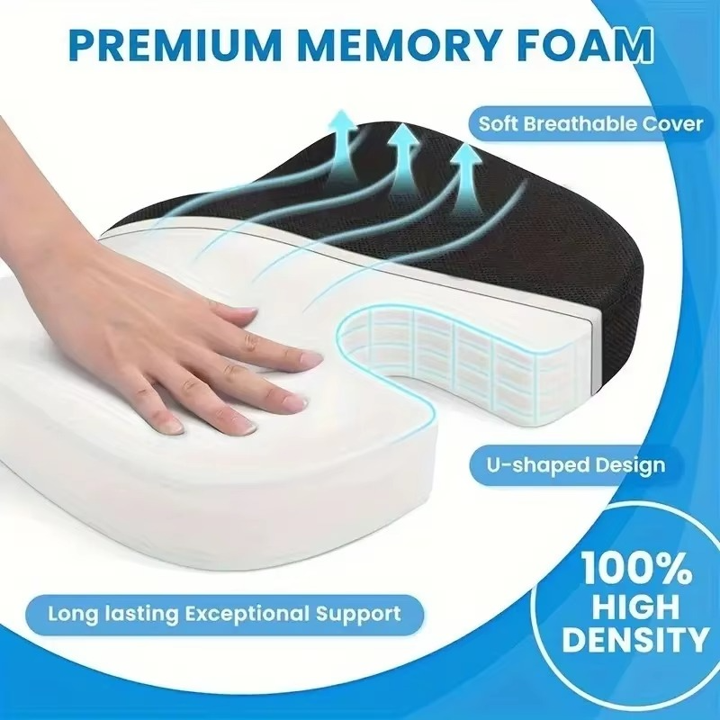 Memory Foam Office Lumbar Pillow – Enhanced Back Support for Comfort