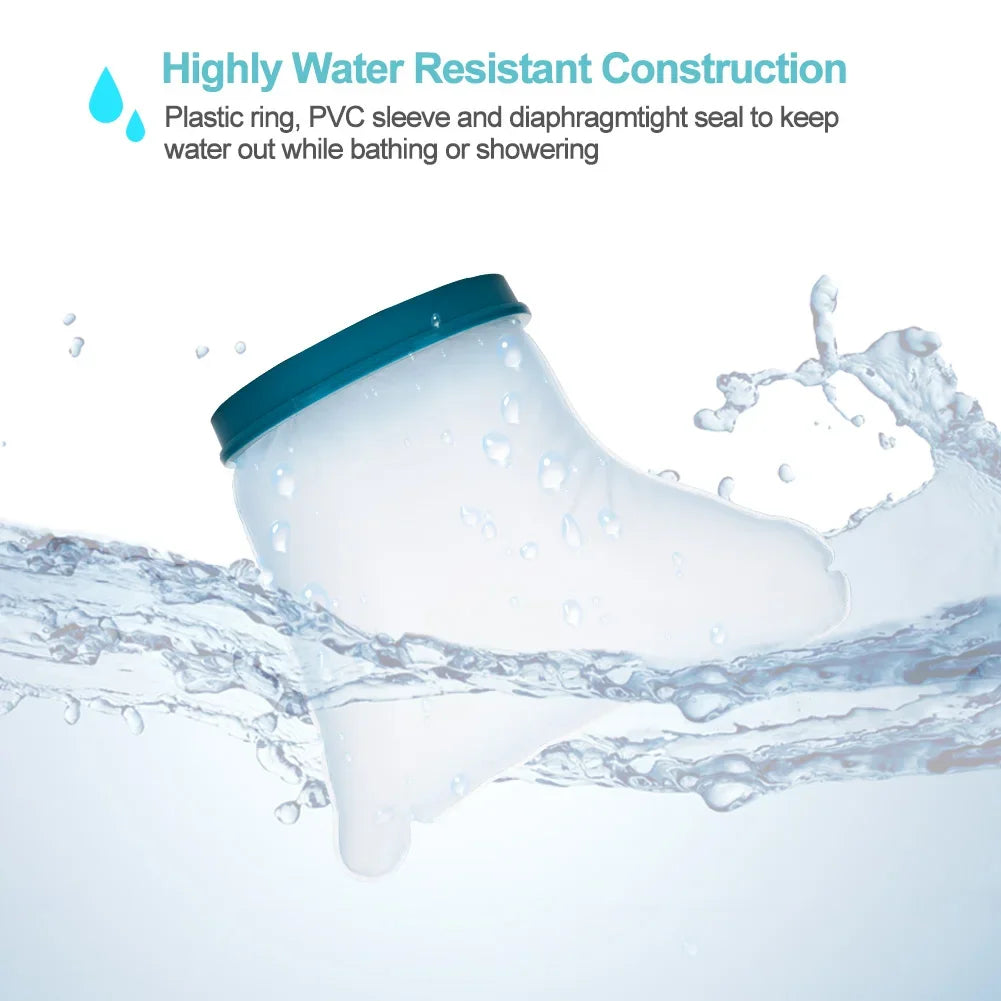 Reusable Waterproof Cast Cover – Keep Legs & Feet Dry for Seniors