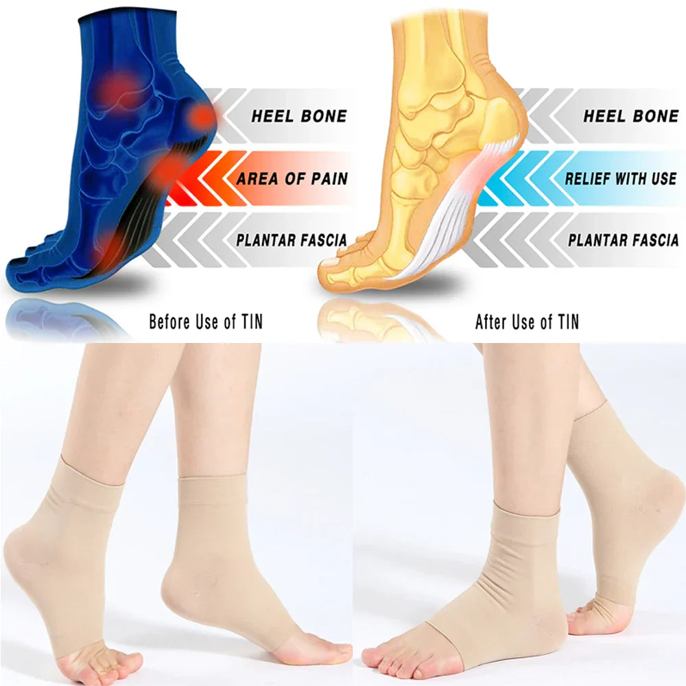 Open Toe Ankle Support Sleeve – Gentle Compression for Seniors