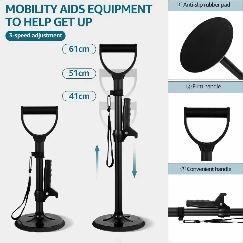 Stand Assist Adjustable Height Dual-Handle Aid – Safe, Steady Support for Seniors