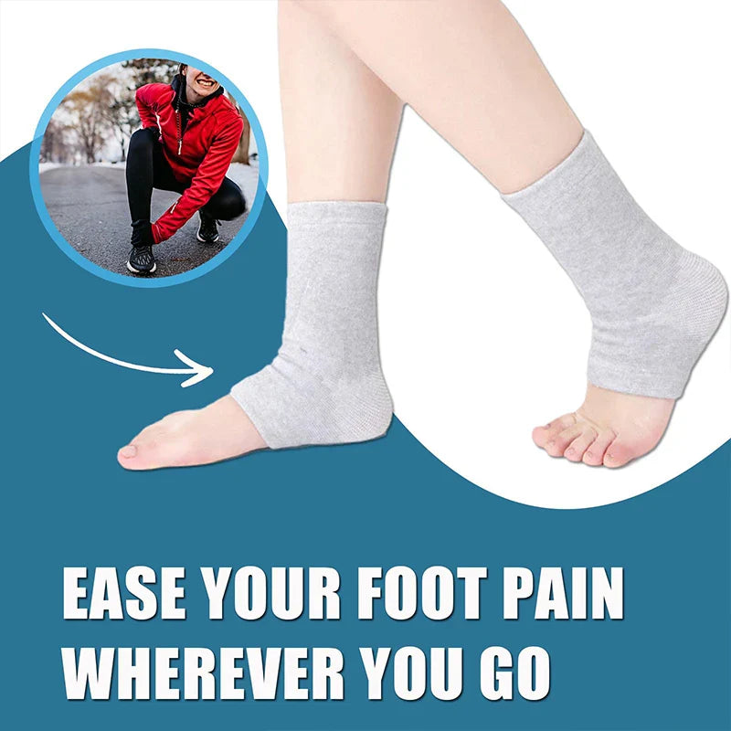 Bamboo Compression Foot Sleeves – Anti-Fatigue Bamboo Charcoal Support for Women & Men (1 Pair)