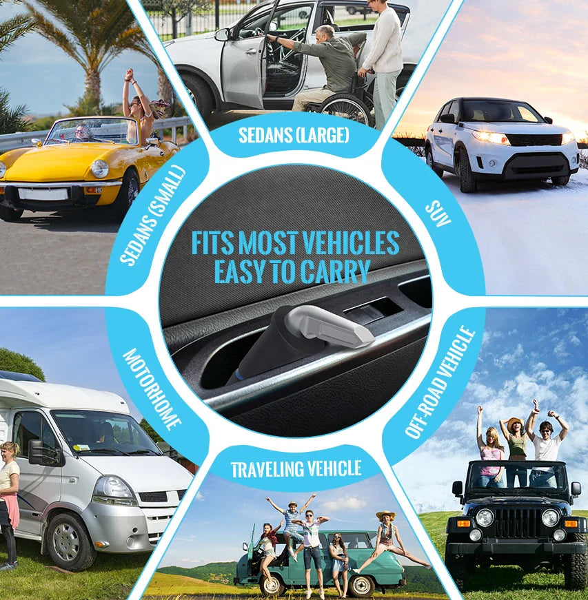 Car Handle Cane Vehicle Door Grab Bar Stand Assist for Seniors - Portable Automotive Accessory