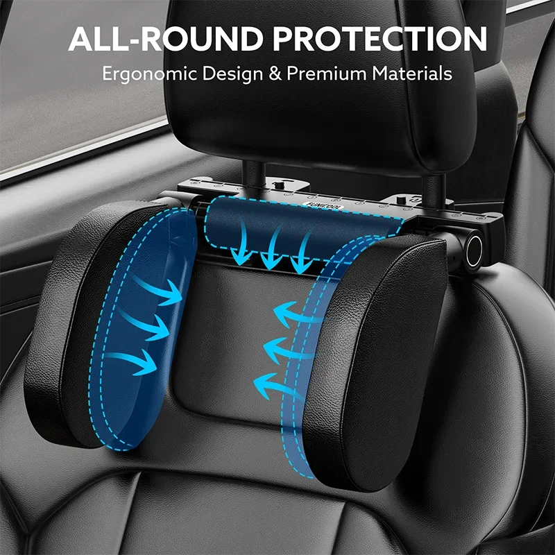 Adjustable Car Seat Headrest Neck Pillow – Comfort Support for Seniors
