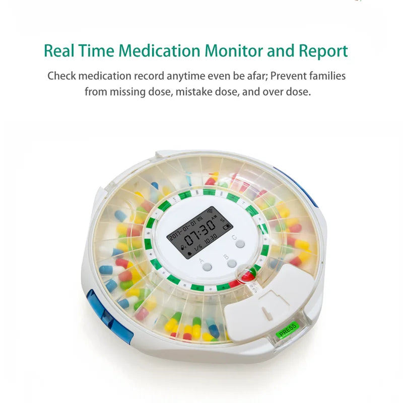 M126A Smart Pill Dispenser for Seniors – 28 Compartments & App Alerts