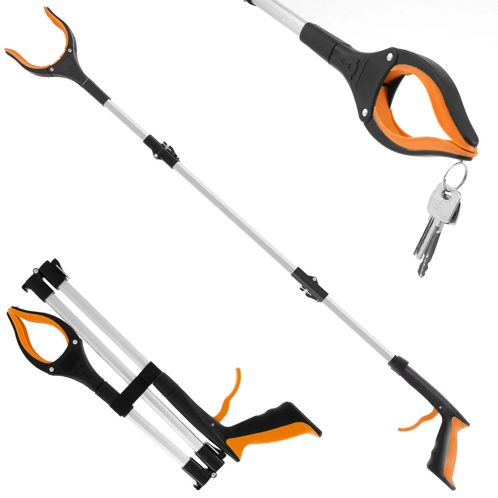 43" Upgraded Foldable Grabber Tool with Magnetic 360° Swivel Clip for Elderly & Disabled