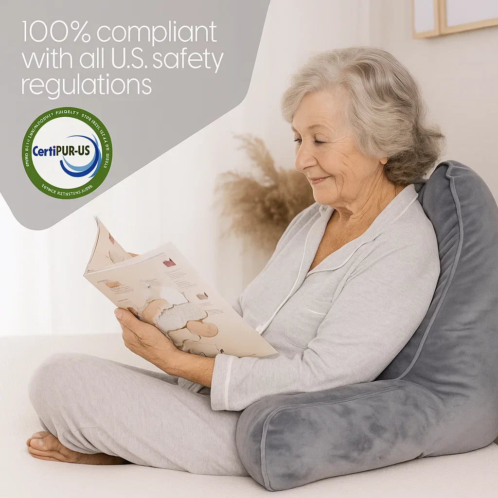 Reading Pillow for Bed Support – Gentle Back & Arm Comfort for Seniors