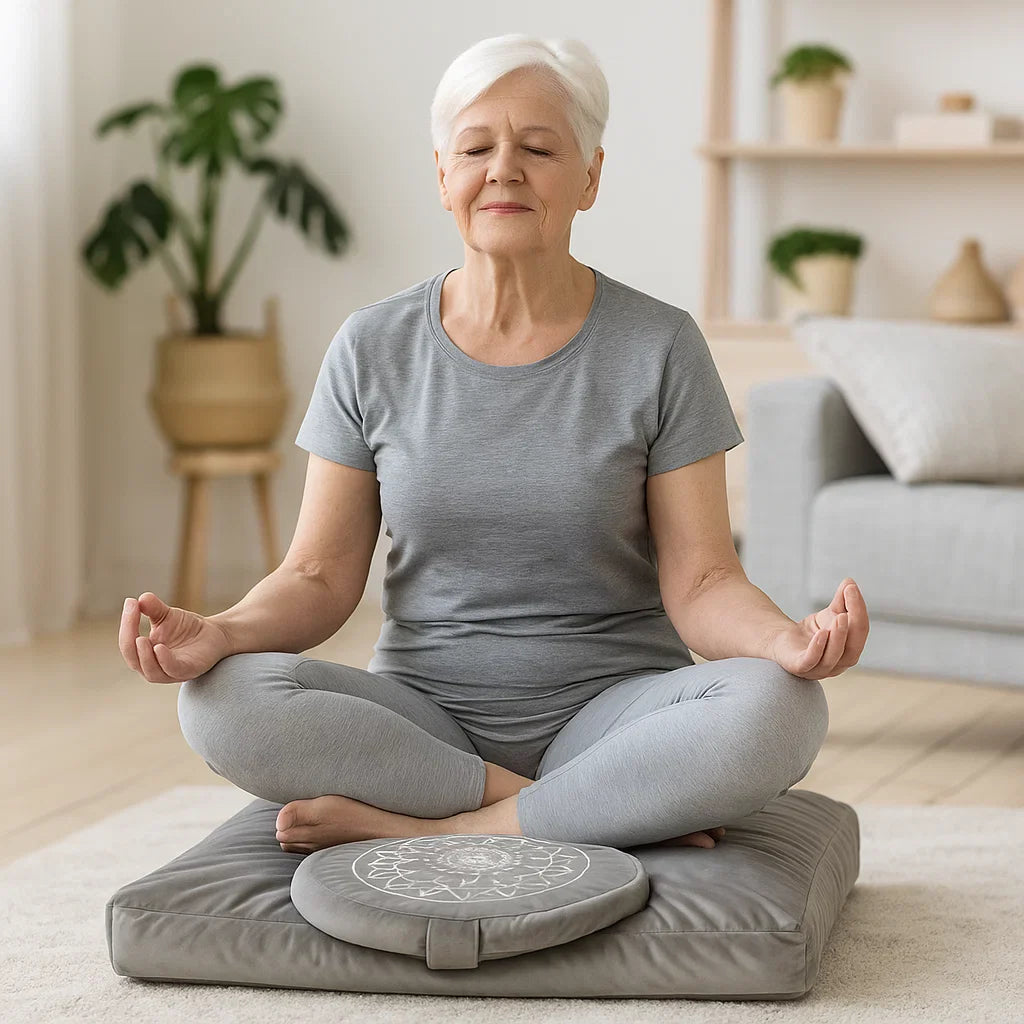 Meditation Cushion & Mat Set – Gentle Support for Seniors’ Comfort