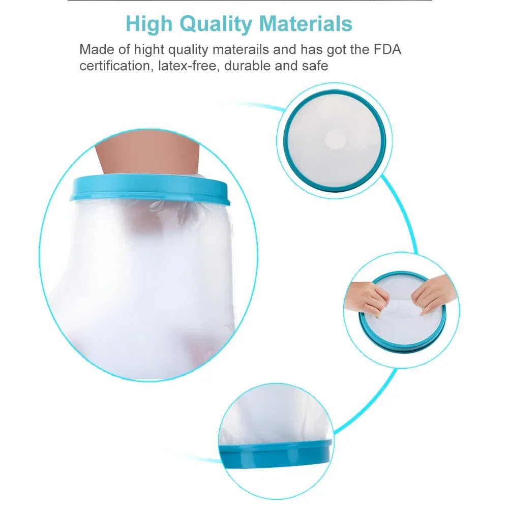 Reusable Waterproof Cast Cover – Keep Legs & Feet Dry for Seniors