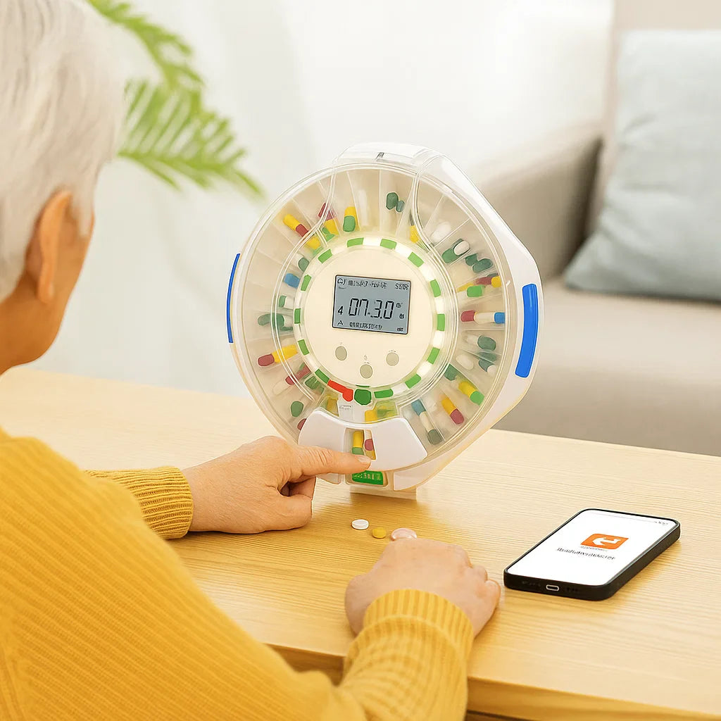 M126A Smart Pill Dispenser for Seniors – 28 Compartments & App Alerts