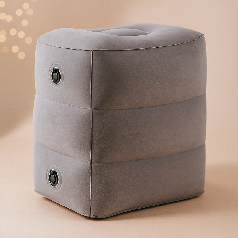 Travel Foot Rest Pillow – Adjustable Cushion for Flights, Car & Desk Use