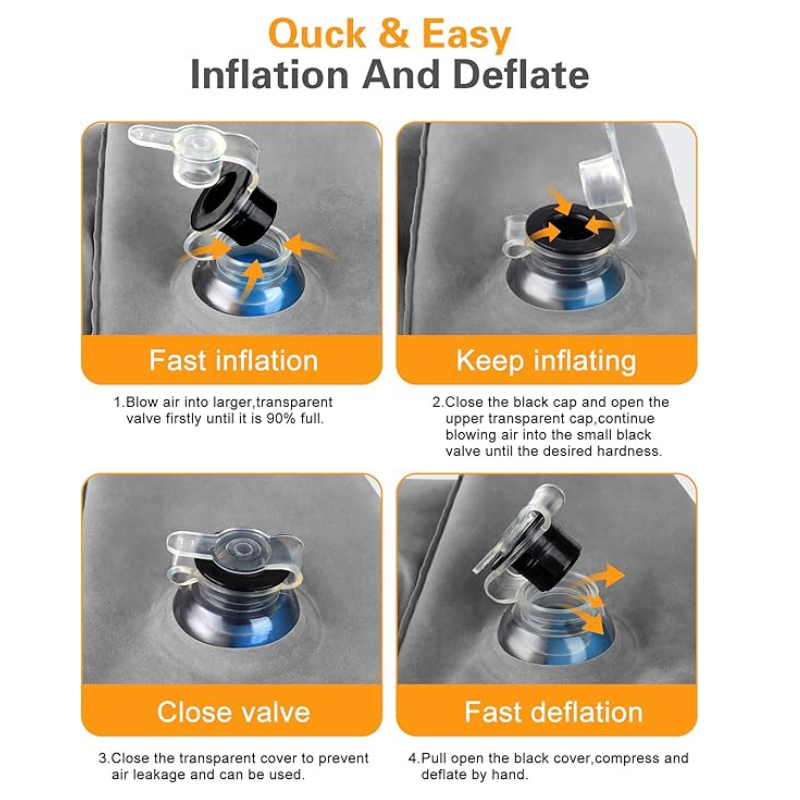 Travel Foot Rest Pillow – Adjustable Cushion for Flights, Car & Desk Use