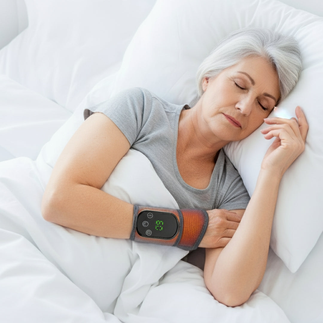 Electric Heating Wrist Massager for Seniors – Gentle Heat & Vibration Therapy, Rechargeable