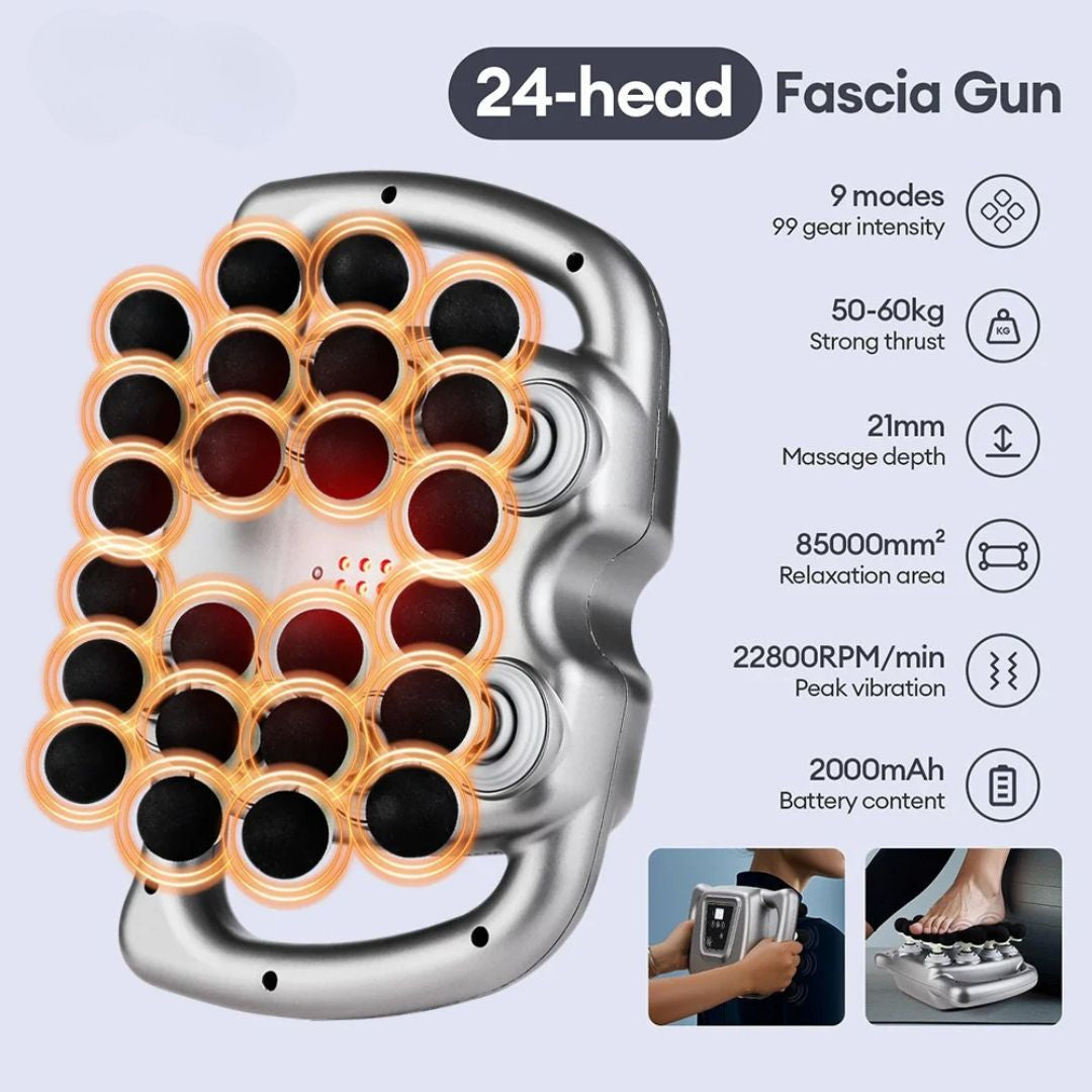 24-Head Deep Tissue Body Massager for Seniors – Improve Circulation & Mobility