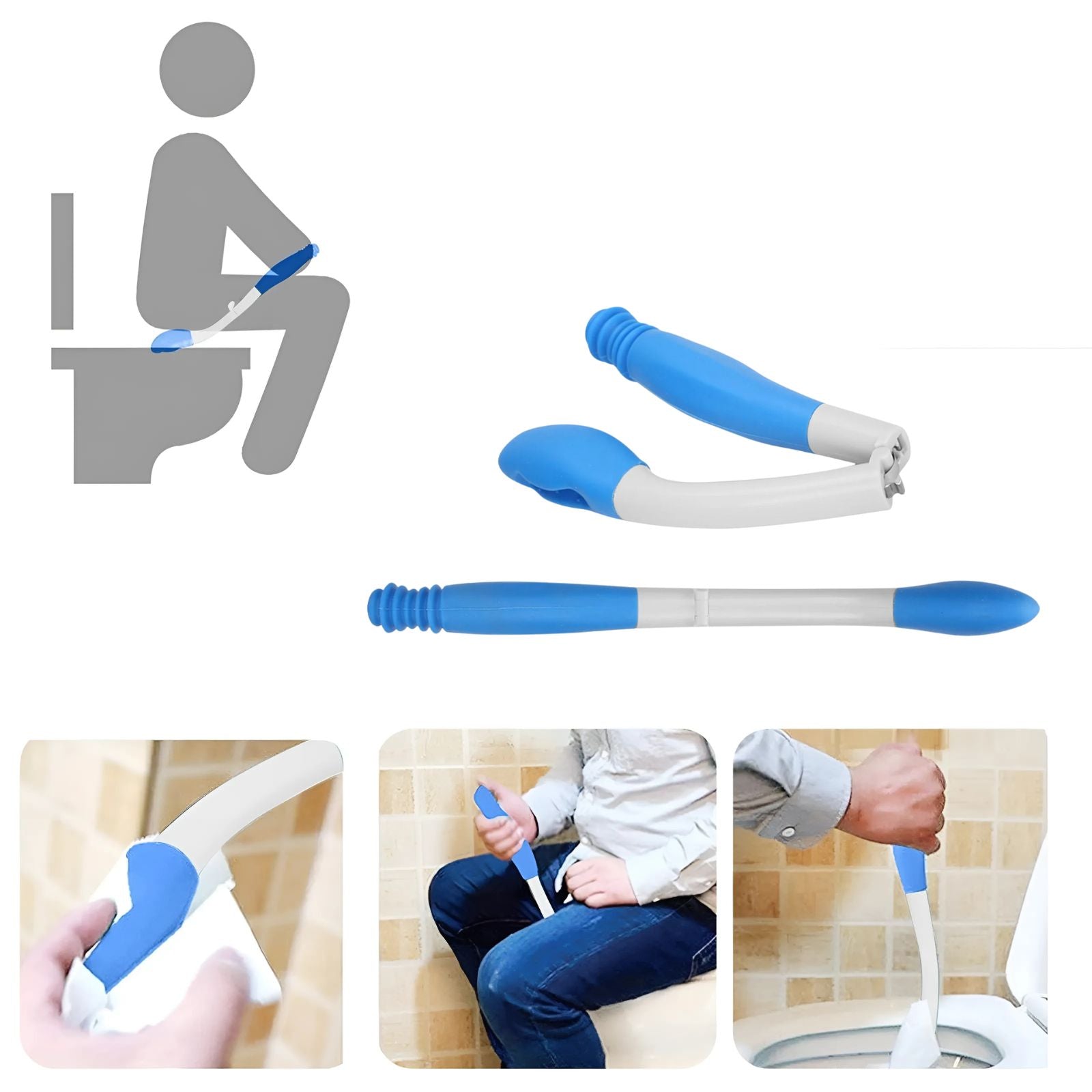 Foldable Long Reach Wiper for Seniors – Easy Hygiene & Comfort