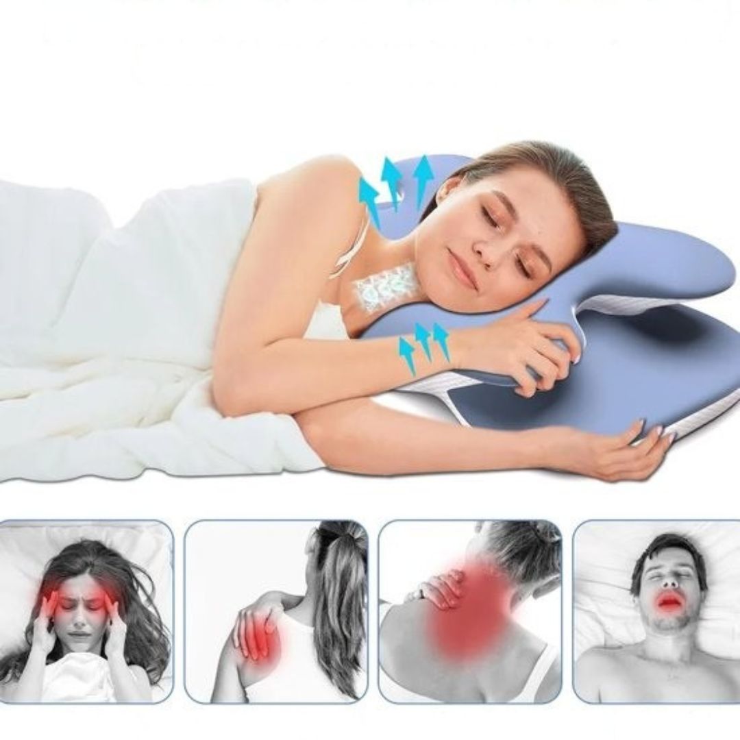 Butterfly Memory Foam Pillow – Gentle Cervical Support for Seniors