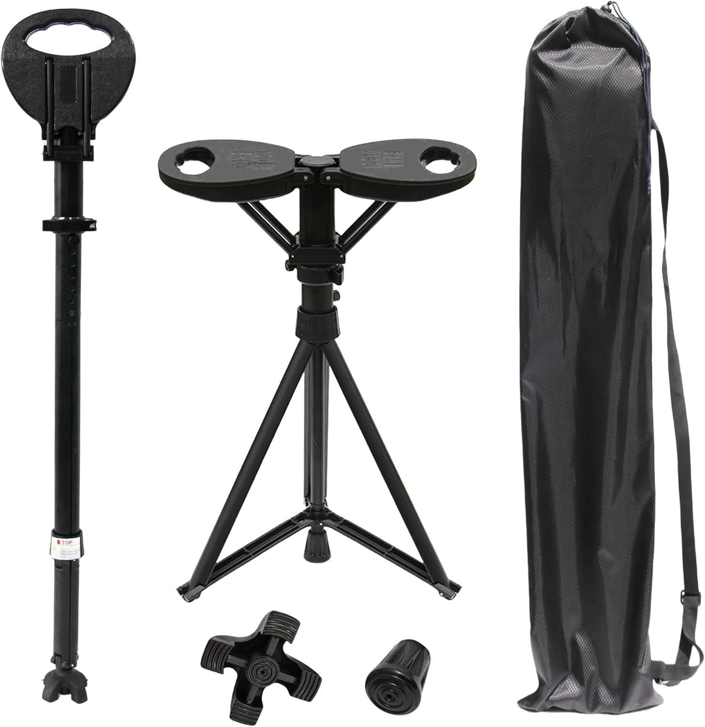Aluminium Alloy Cane Stool – 2-in-1 Foldable Walking Stick with Seat for Seniors & Outdoor Enthusiasts