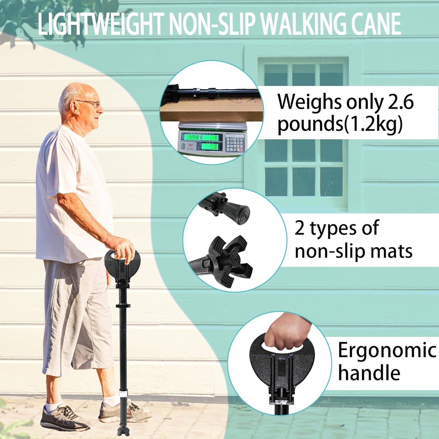 Aluminium Alloy Cane Stool – 2-in-1 Foldable Walking Stick with Seat for Seniors & Outdoor Enthusiasts