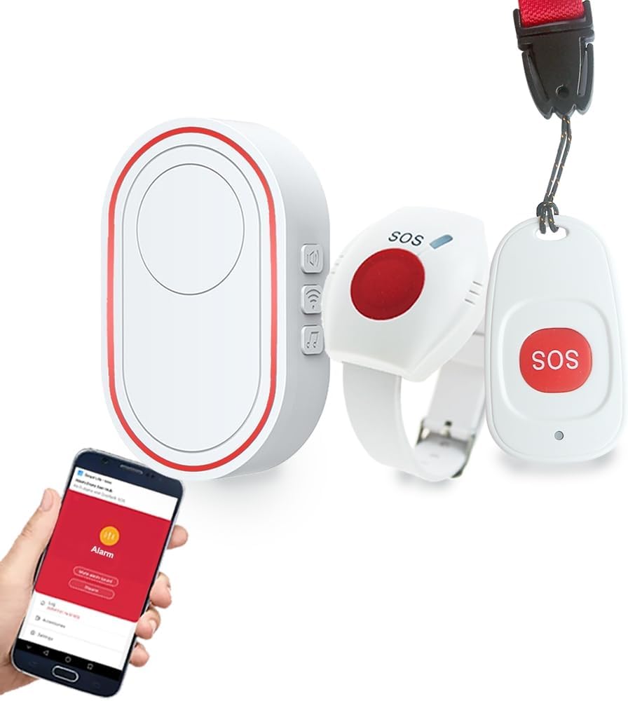WiFi Emergency Button for Elderly – Senior Fall Alert & SOS Life Alarm Bracelet